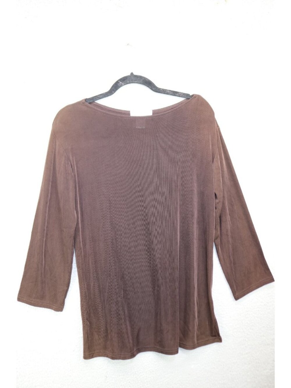 Soft Surroundings Long Sleeve Liquid Knit Brown Tunic-Size XS-Preppy